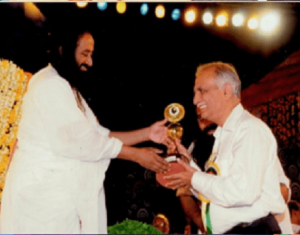 Recognition for best social projects by Sri Sri Ravishankar of Art of Living.​